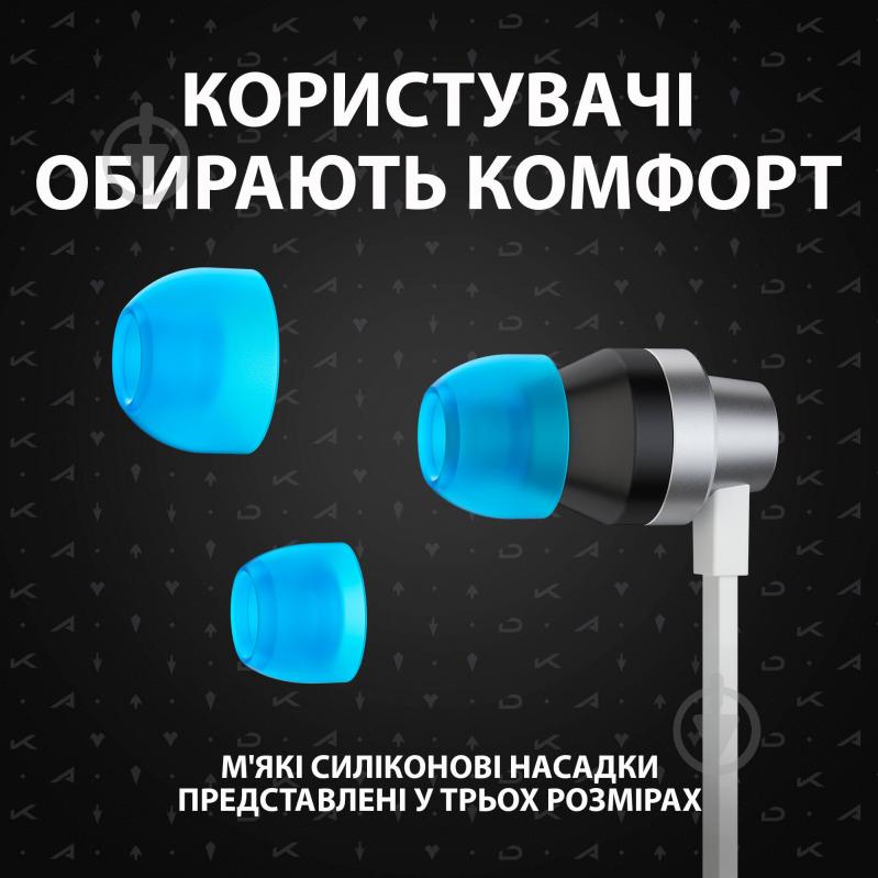 Наушники Logitech G333 K/DA Gaming Earphones white (981-000984) - фото 6