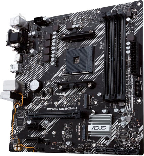 Материнська плата Asus PRIME B550M-K (Socket AM4, AMD B550, mirco ATX) - фото 2