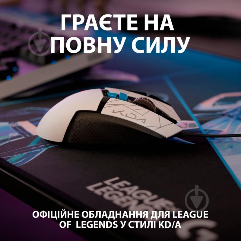 Мышь Logitech G502 HERO K/DA High Performance Gaming Mouse white (910-006097) - фото 2