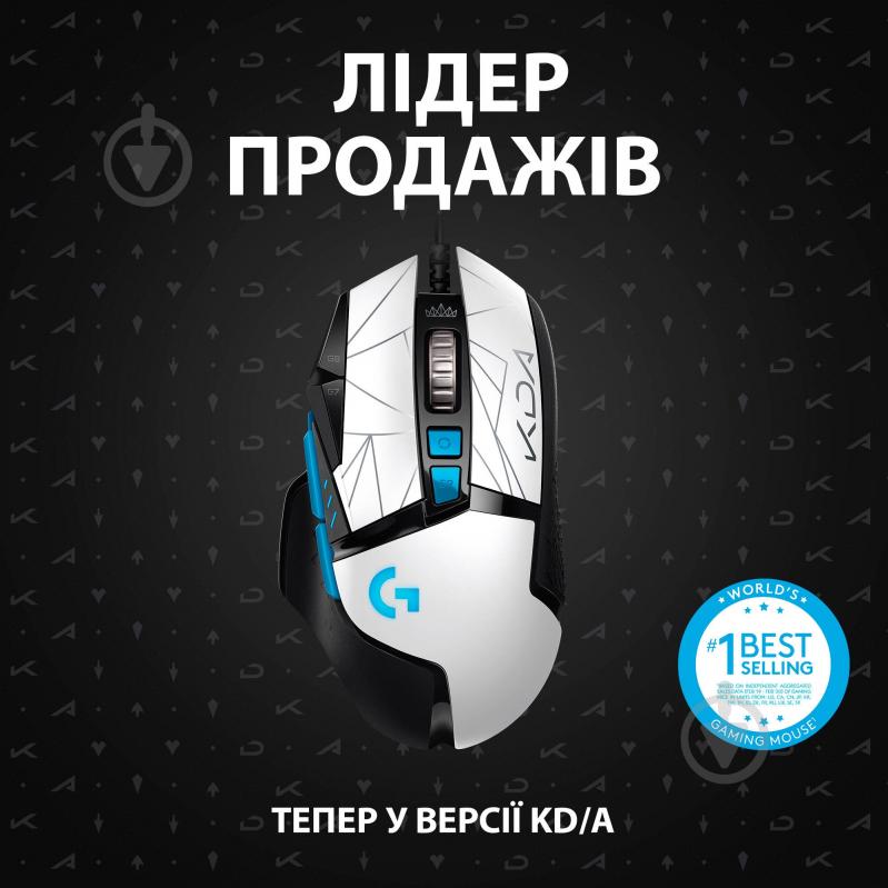 Мышь Logitech G502 HERO K/DA High Performance Gaming Mouse white (910-006097) - фото 7