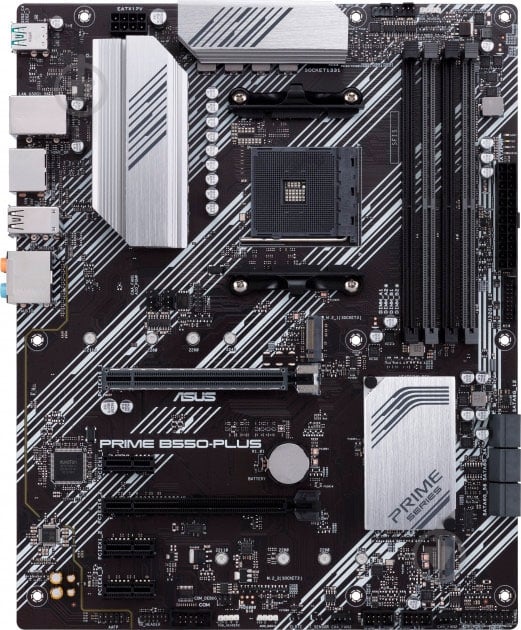Материнська плата Asus PRIME B550-PLUS (Socket AM4, AMD B550, ATX) - фото 1 Материнська плата Asus PRIME B550-PLUS (Socket AM4, AMD B550, ATX) - фото 1