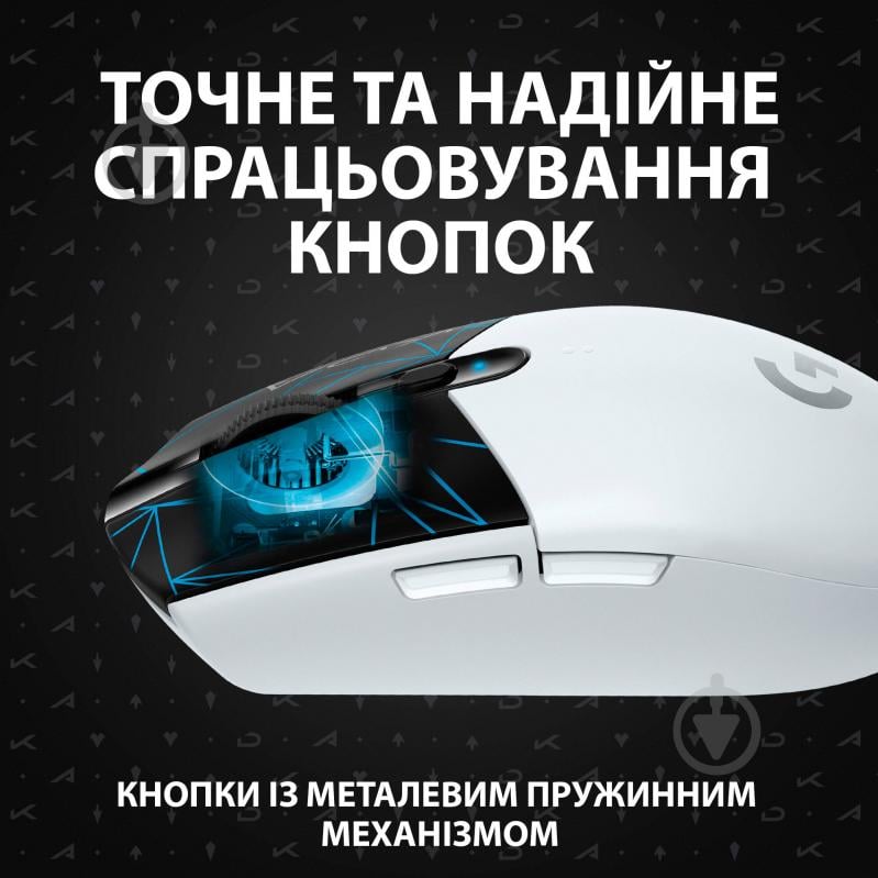 Миша Logitech G305 K/DA LIGHTSPEED Wireless Gaming Mouse black/white (910-006053) - фото 9