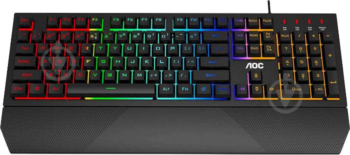 Клавіатура ігрова AOC GK200 Gaming Rainbow LED USB black (GK200D32R) - фото 4