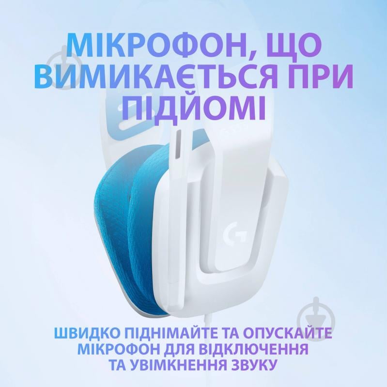 Гарнитура игровая Logitech G335 Wired Gaming Headset white (981-001018) - фото 5