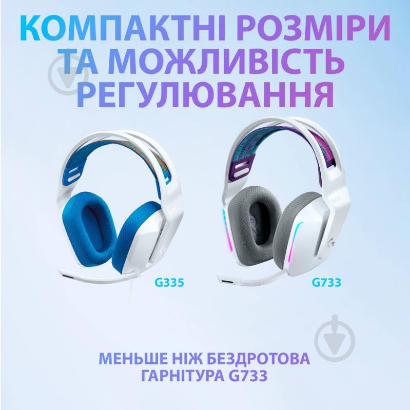 Гарнитура игровая Logitech G335 Wired Gaming Headset white (981-001018) - фото 11