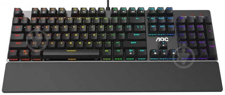 Клавіатура ігрова AOC GK500 Gaming RGB black (GK500DR2R) - фото 2