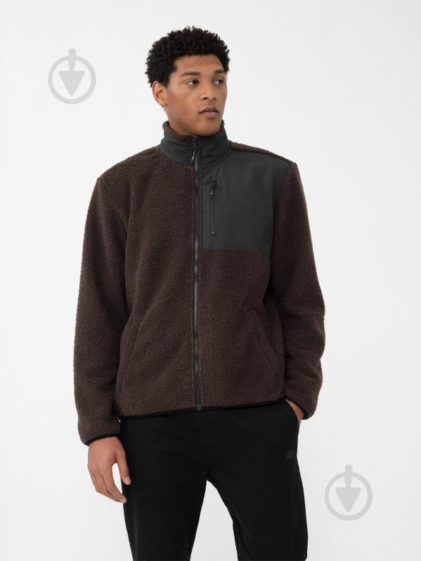 Джемпер 4F FLEECE M116 4FAW23TFLEM116-80S р.XL коричневий - фото 1