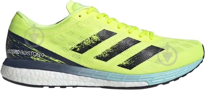 Кроссовки мужские летние Adidas ADIZERO BOSTON 9 H68740 р.41 1/3 салатовые - фото 1