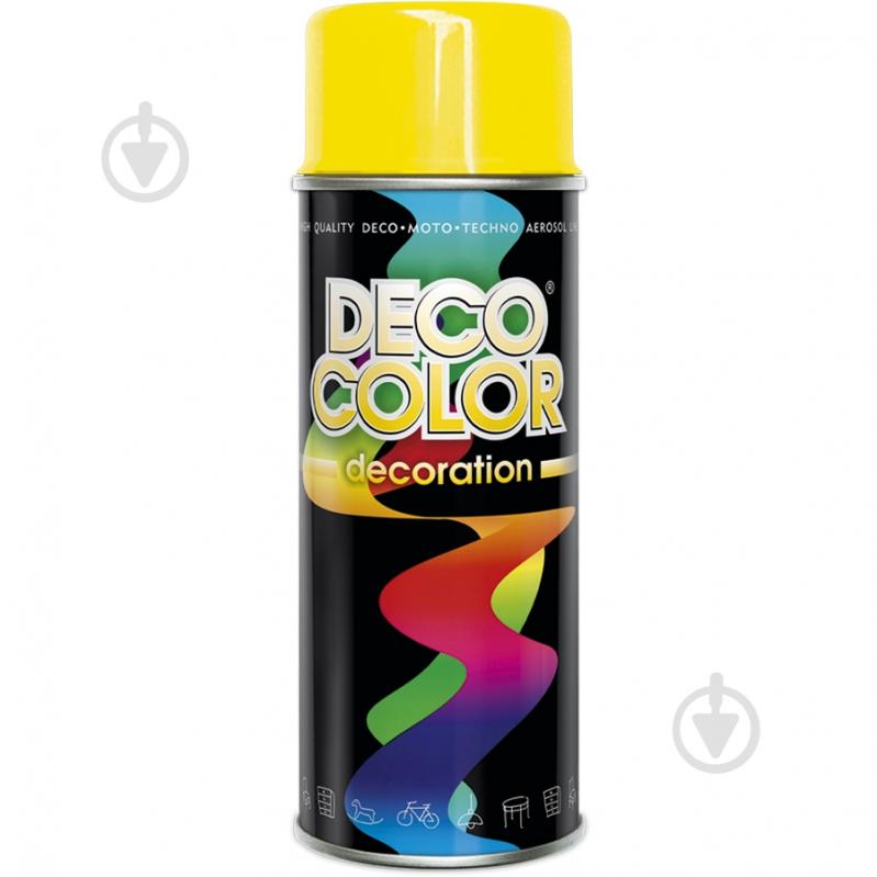 Краска аэрозольная желтый (RAL1023) DecoColor 400 мл - фото 1
