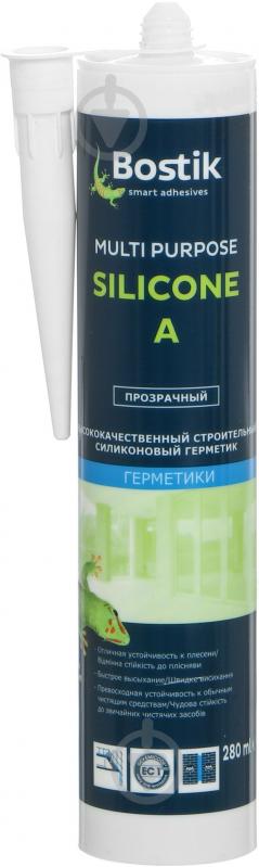 Герметик силіконовий Bostik Multi Purpose Silicone A прозорий 280 мл - фото 1