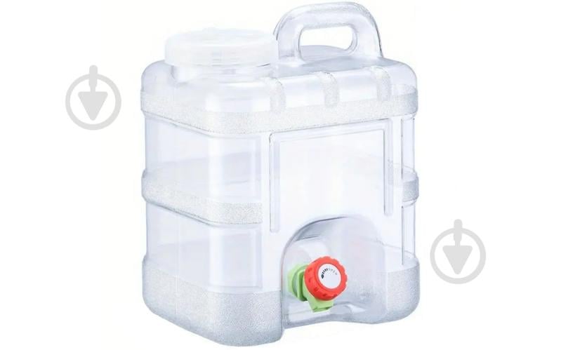 Бутель для води VIO з краном 7,5 л полікарбонатний з ручкою, ViO PC-TV 7,5L - фото 1