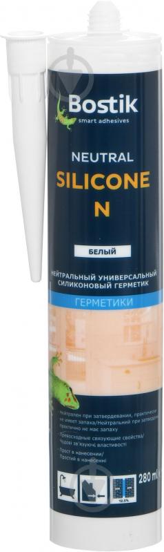 Герметик силіконовий Bostik Neutral Silicone N білий 280 мл - фото 1