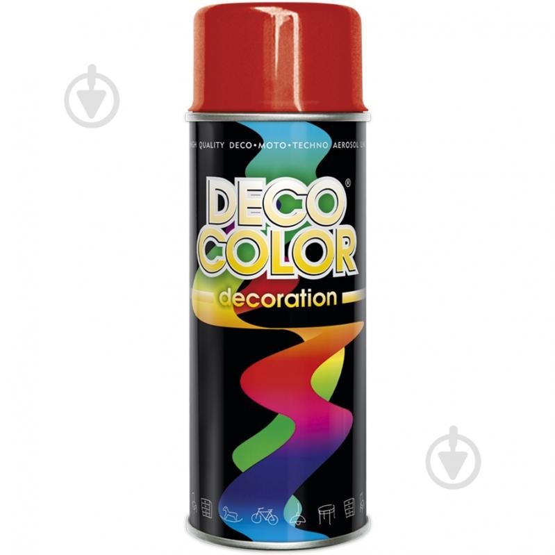 Фарба аерозольна червоний огонь (RAL3000) DecoColor 400 мл - фото 1 Фарба аерозольна червоний огонь (RAL3000) DecoColor 400 мл - фото 1