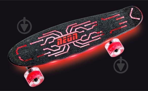 Скейтборд Neon Hype красный - фото 3