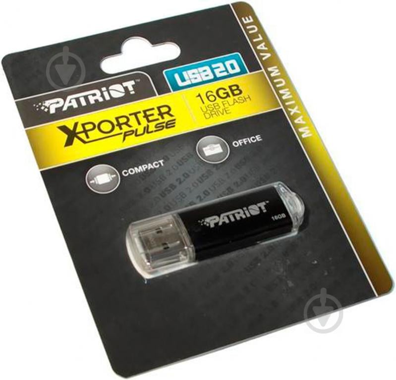 Флеш-память USB Patriot Xporter Pulse 16 ГБ USB 2.0 black (PSF16GXPPBUSB) - фото 3