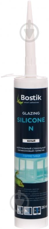 Герметик силіконовий Bostik для скла Glazing Silicone N білий 280 мл - фото 2