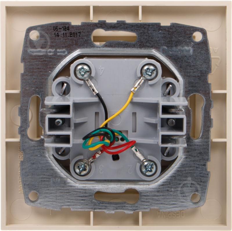 Розетка телефонна із заземленням Mono Despina без шторок без кришки кремовий 102-170005-124 - фото 3