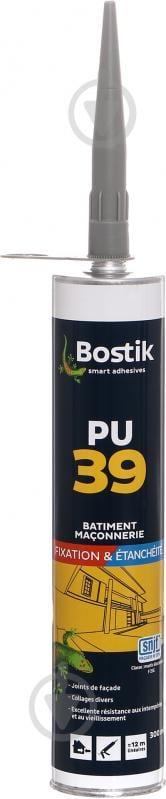 Клей-герметик полиуретановый Bostik PU 39 серый 300 мл - фото 2