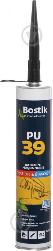 Клей-герметик поліуретановий Bostik PU 39 чорний 300 мл - фото 2