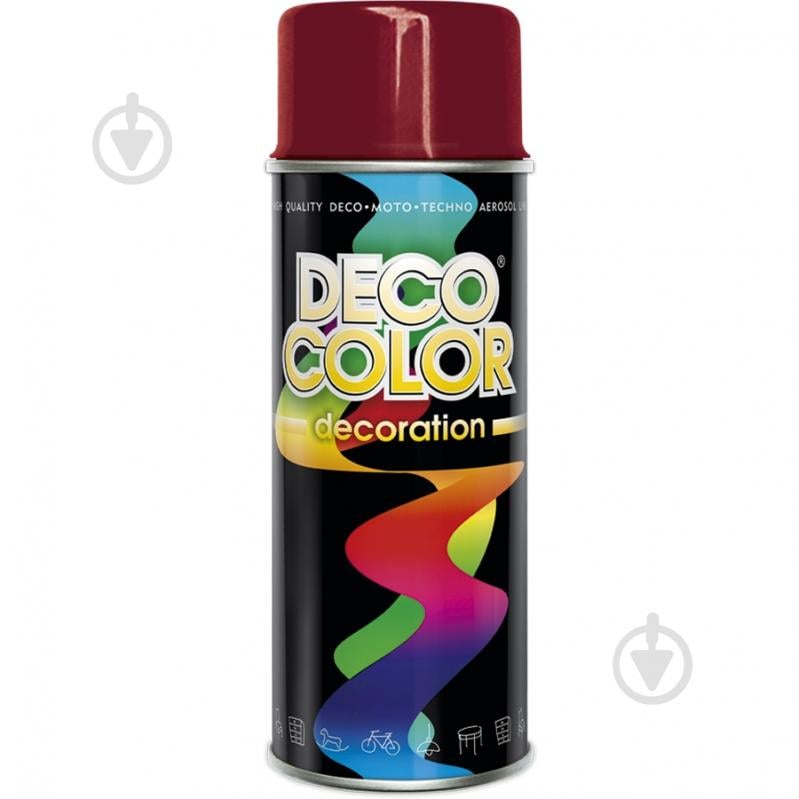 Фарба аерозольна Темно-червоний (RAL3003) DecoColor 400 мл - фото 1