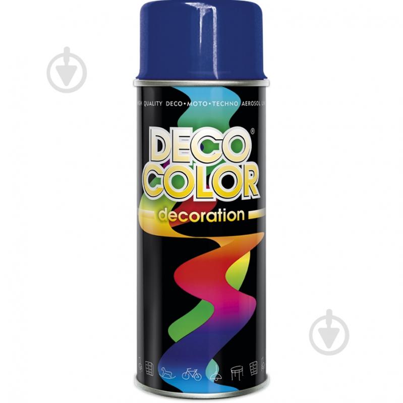 Краска аэрозольная темно синий (RAL5002) DecoColor 400 мл - фото 1