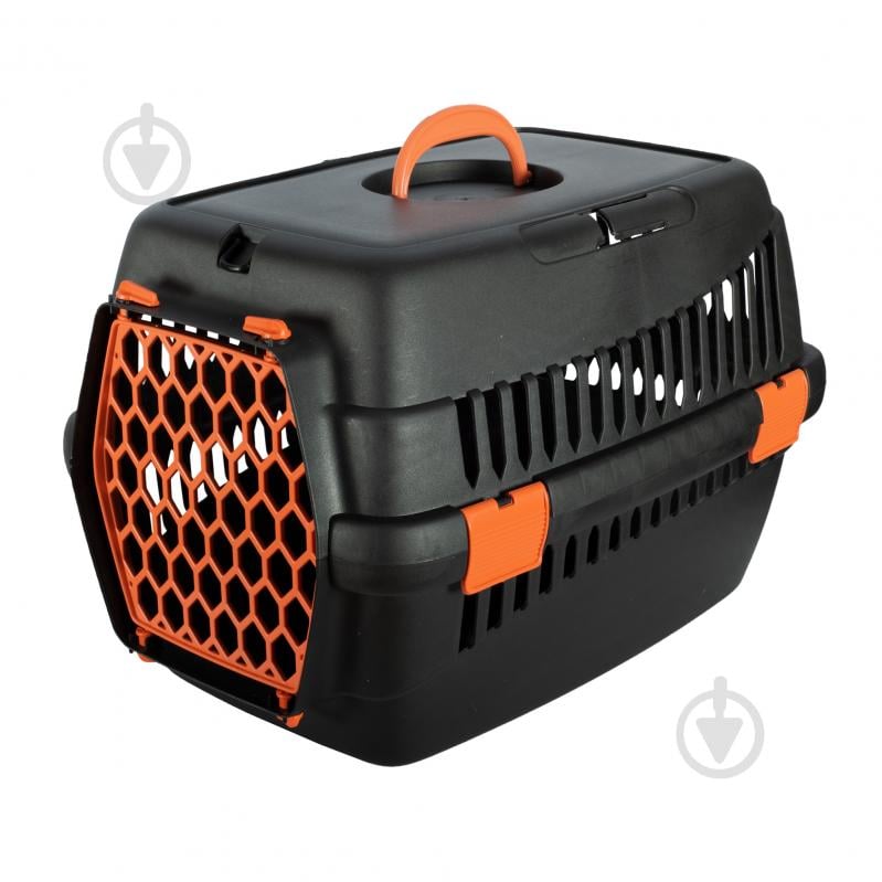 Переноска SGbox для собак та котів до 6 кг SG 35x49x32,5 см чорний/мікс