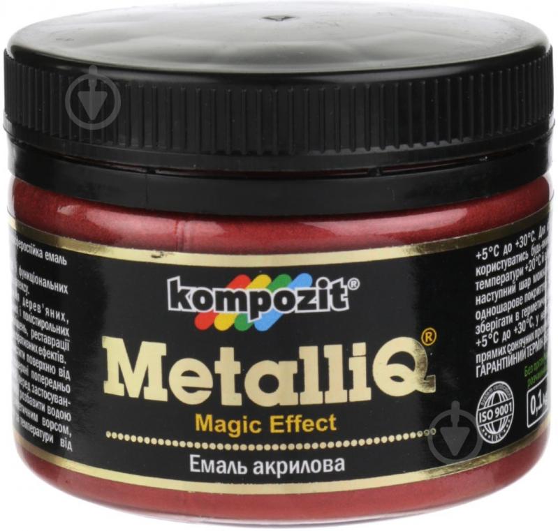 Эмаль акриловая MetalliQ Kompozit красное вино 0,086 л - фото 2