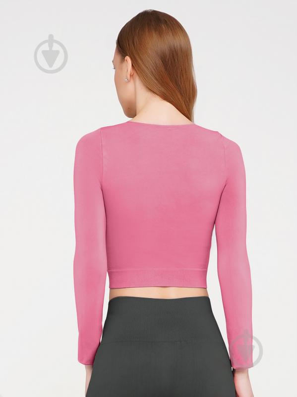 Футболка з довгим рукавом Giulia Crop top р.L/XL рожевий - фото 2 Футболка з довгим рукавом Giulia Crop top р.L/XL рожевий - фото 2