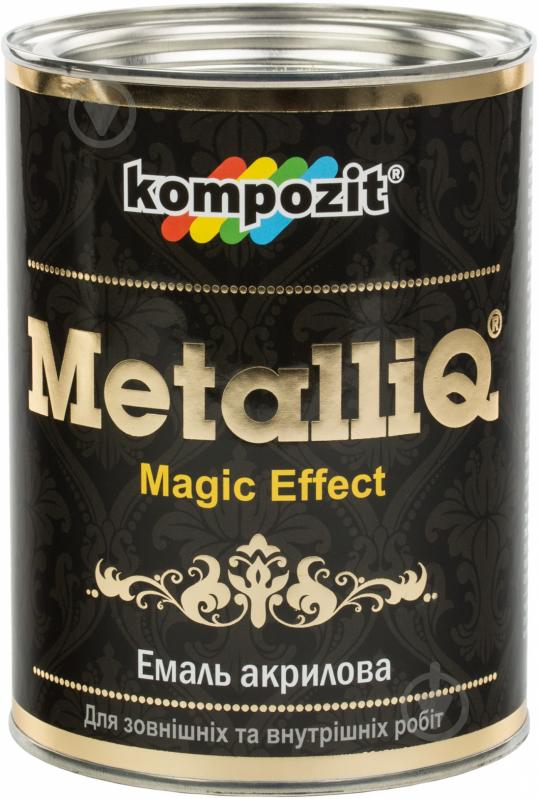 Декоративная краска Kompozit акриловая MetalliQ серебряный 0,77 л - фото 1