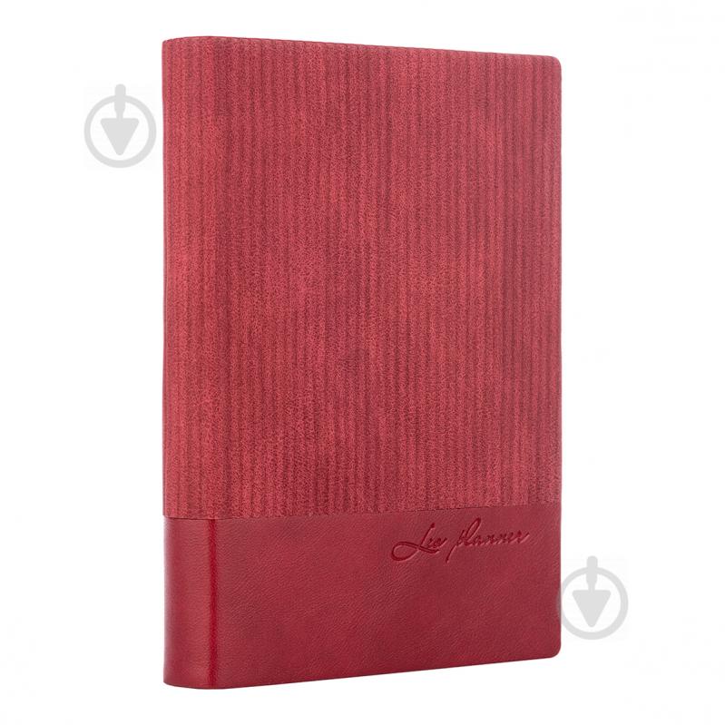 Щоденник недатований бордо Leo Planner Velvet A5 2022 - фото 1