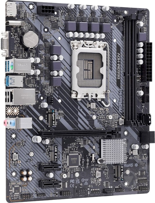 Материнская плата ASRock B660M-HDV (Socket 1700, Intel B660, micro ATX) - фото 2 Материнская плата ASRock B660M-HDV (Socket 1700, Intel B660, micro ATX) - фото 2