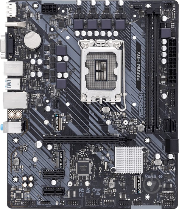 Материнская плата ASRock B660M-HDV (Socket 1700, Intel B660, micro ATX) - фото 1 Материнская плата ASRock B660M-HDV (Socket 1700, Intel B660, micro ATX) - фото 1