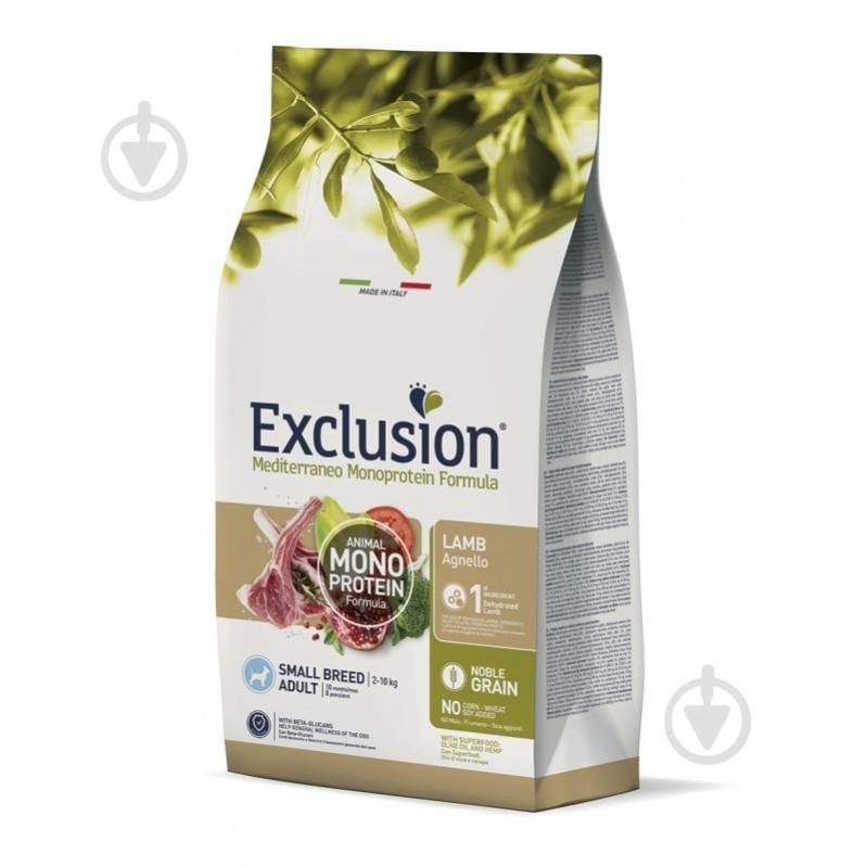 Корм сухий для дорослих собак для малих порід Exclusion Adult Lamb Small Breed (ягня) 2 кг - фото 1 Корм сухий для дорослих собак для малих порід Exclusion Adult Lamb Small Breed (ягня) 2 кг - фото 1