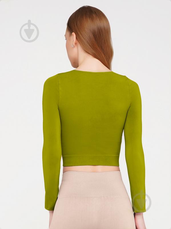 Футболка з довгим рукавом Giulia Crop top р.L/XL жовто-зелений - фото 2 Футболка з довгим рукавом Giulia Crop top р.L/XL жовто-зелений - фото 2