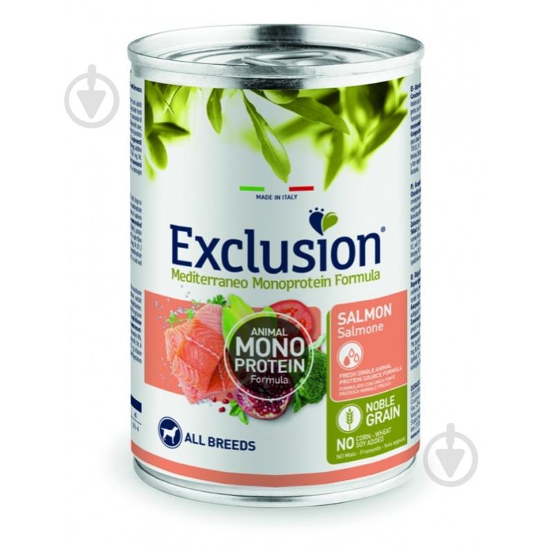 Консерва для дорослих собак для усіх порід Exclusion Adult Salmon All Breed (лосось) 400 г - фото 1
