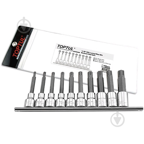Набор бит Toptul 1/2" RIBE M5-M16 10 шт. GAAG1003 - фото 1