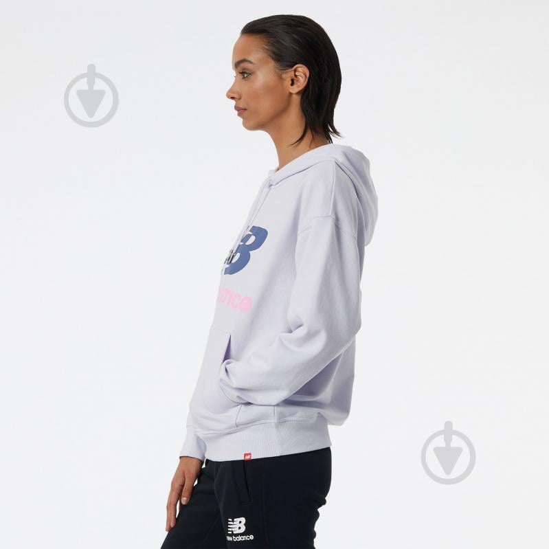 Джемпер New Balance ESSENTIALS STACKED LOGO OVSZD WT03547LIA р.S фиолетовый - фото 2