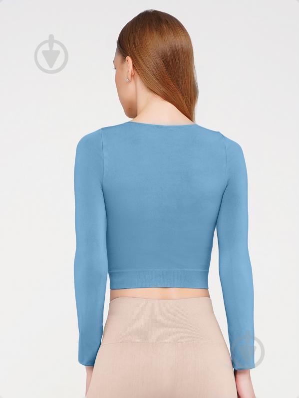 Футболка с длинным рукавом Giulia Crop top р.L/XL темно-голубой - фото 2 Футболка с длинным рукавом Giulia Crop top р.L/XL темно-голубой - фото 2