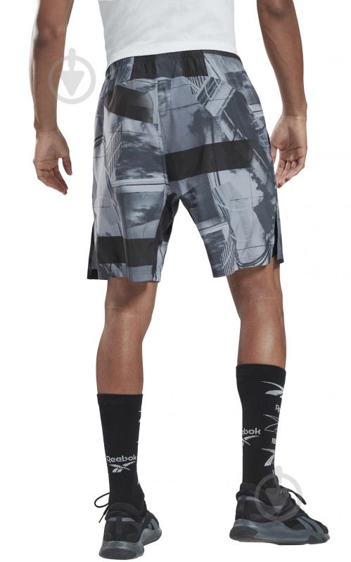 Шорти Reebok AUSTIN - FLAT ON YOUR BCK GI8424 р. M чорно-сіро-білий - фото 7 Шорти Reebok AUSTIN - FLAT ON YOUR BCK GI8424 р. M чорно-сіро-білий - фото 7