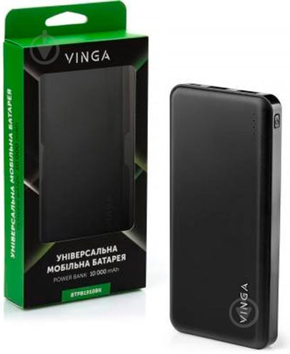 Повербанк Vinga 10000 mAh black (BTPB1910BK) - фото 2