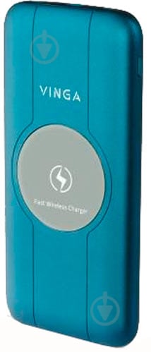 Повербанк Vinga Wireless QC3.0 PD soft touch 10000 mAh blue (BTPB3510WLROBL) - фото 1