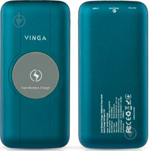 Повербанк Vinga Wireless QC3.0 PD soft touch 10000 mAh blue (BTPB3510WLROBL) - фото 8