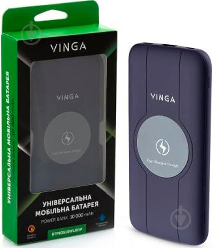 Повербанк Vinga Wireless QC3.0 PD soft touch 10000 mAh purple (BTPB3510WLROP) - фото 9