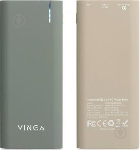 Повербанк Vinga soft touch 10000 mAh grey (BTPB3810QCRODG) - фото 8