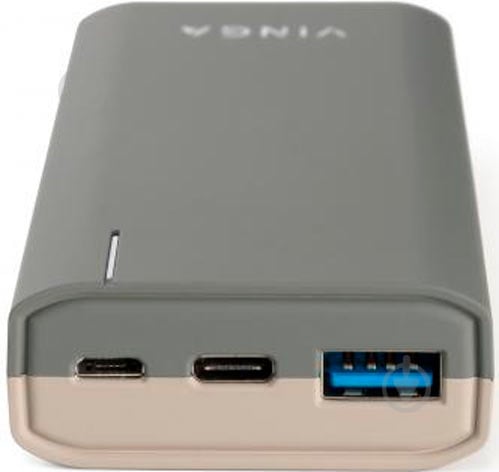 Повербанк Vinga soft touch 10000 mAh grey (BTPB3810QCRODG) - фото 3