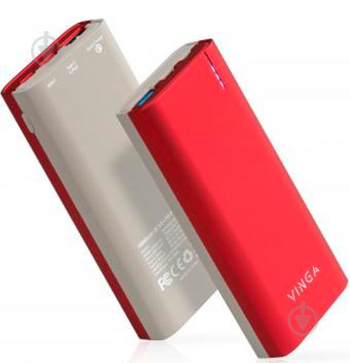 Повербанк Vinga soft touch 10000 mAh red (BTPB3810QCROR) - фото 6