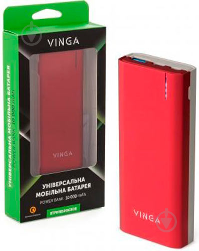 Повербанк Vinga soft touch 10000 mAh red (BTPB3810QCROR) - фото 7