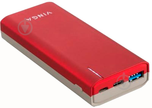 Повербанк Vinga soft touch 10000 mAh red (BTPB3810QCROR) - фото 4