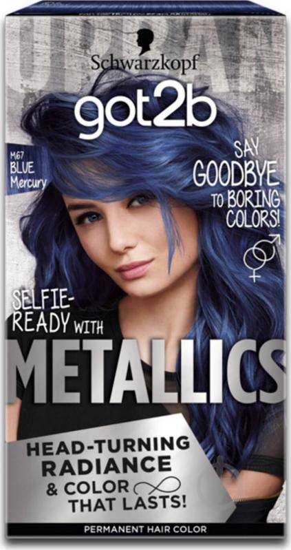 Фарба для волосся Schwarzkopf Got2b Синій Меркурій M67 142,5 мл - фото 1