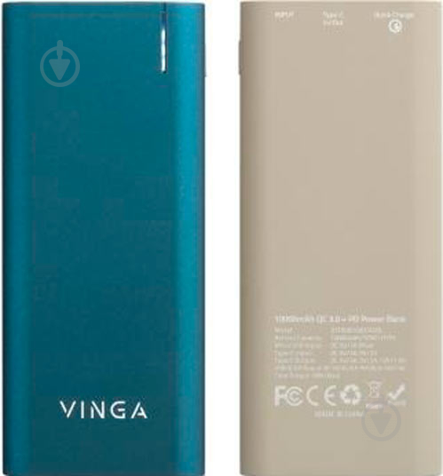 Повербанк Vinga soft touch 10000 mAh blue (BTPB3810QCROBL) - фото 5